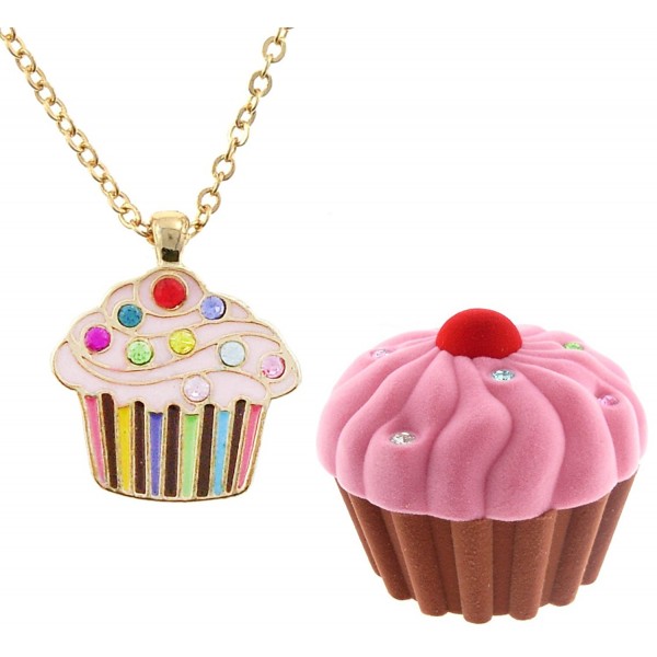 Pink Cupcake Necklace in Cupcake Box
