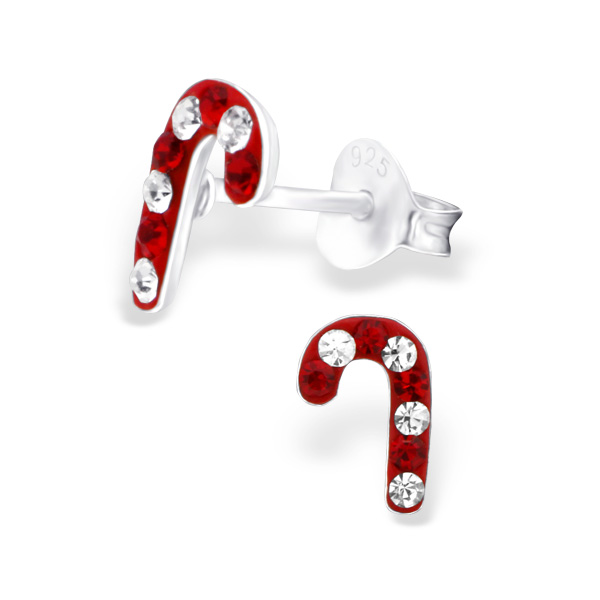 Red Candy Crystal Ear Studs