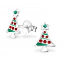 Christmas Tree Crystal Ear Studs