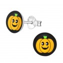 Halloween Pumpkin Logo Ear Studs